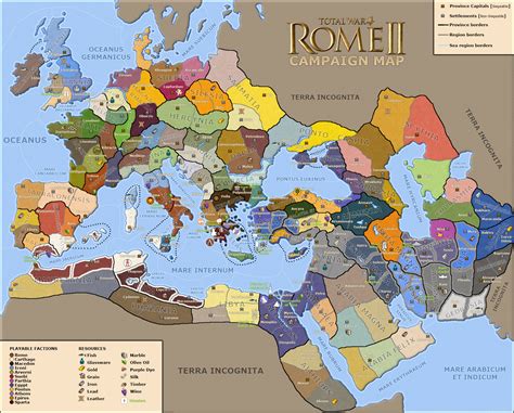 ROME II interactive Campaign Map .
